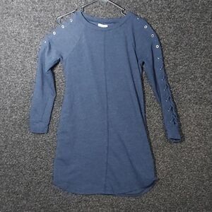 Maurices Navy Blue Long Sleeve Women's Open Shoulder Shirt